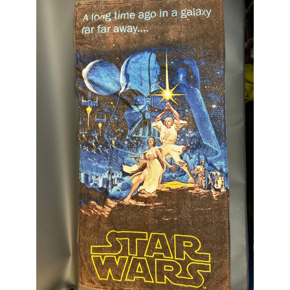 Star Wars Beach Towel A New Hope Poster Art Darth Vader Luke Leia 27x50 Cotton